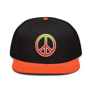 Keep the Peace Embroidered Snapback – Sunset Gradient - Orange Bill