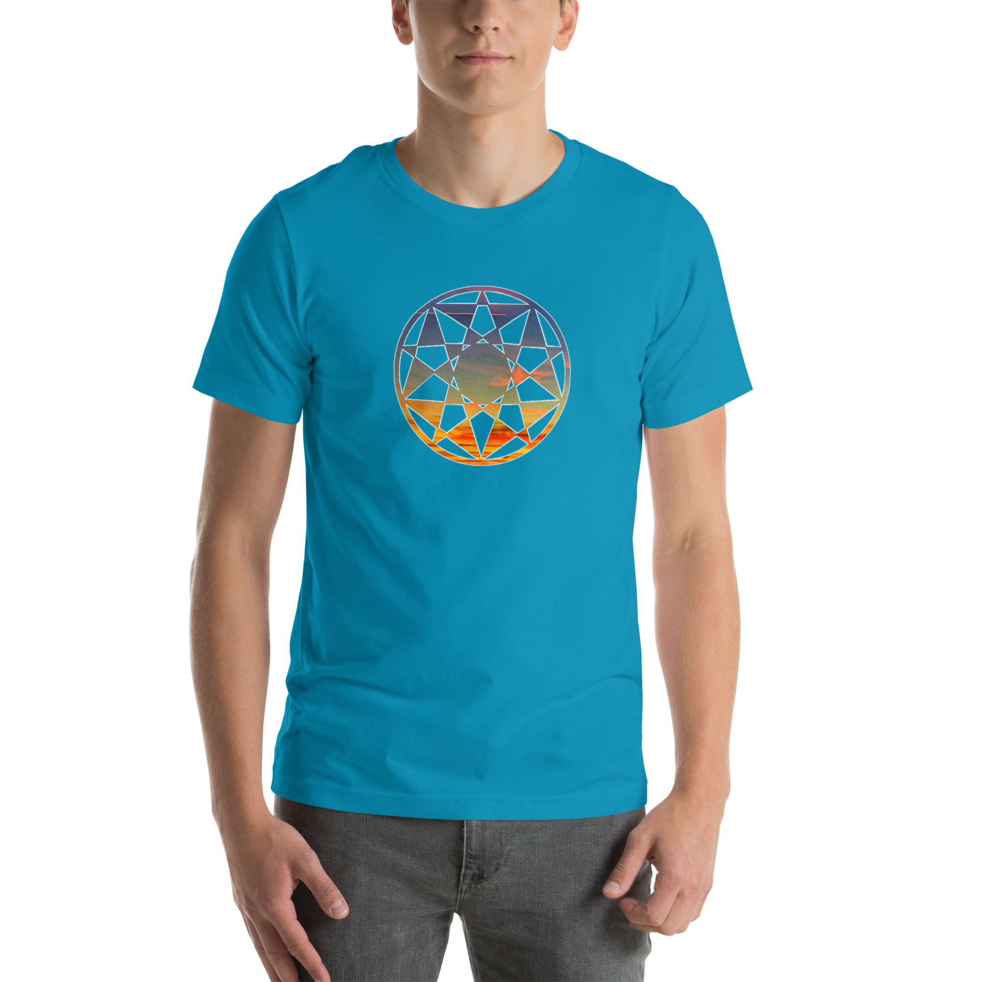 Crop Circle 70421 Sunset Fusion Unisex T-shirt - Image 8