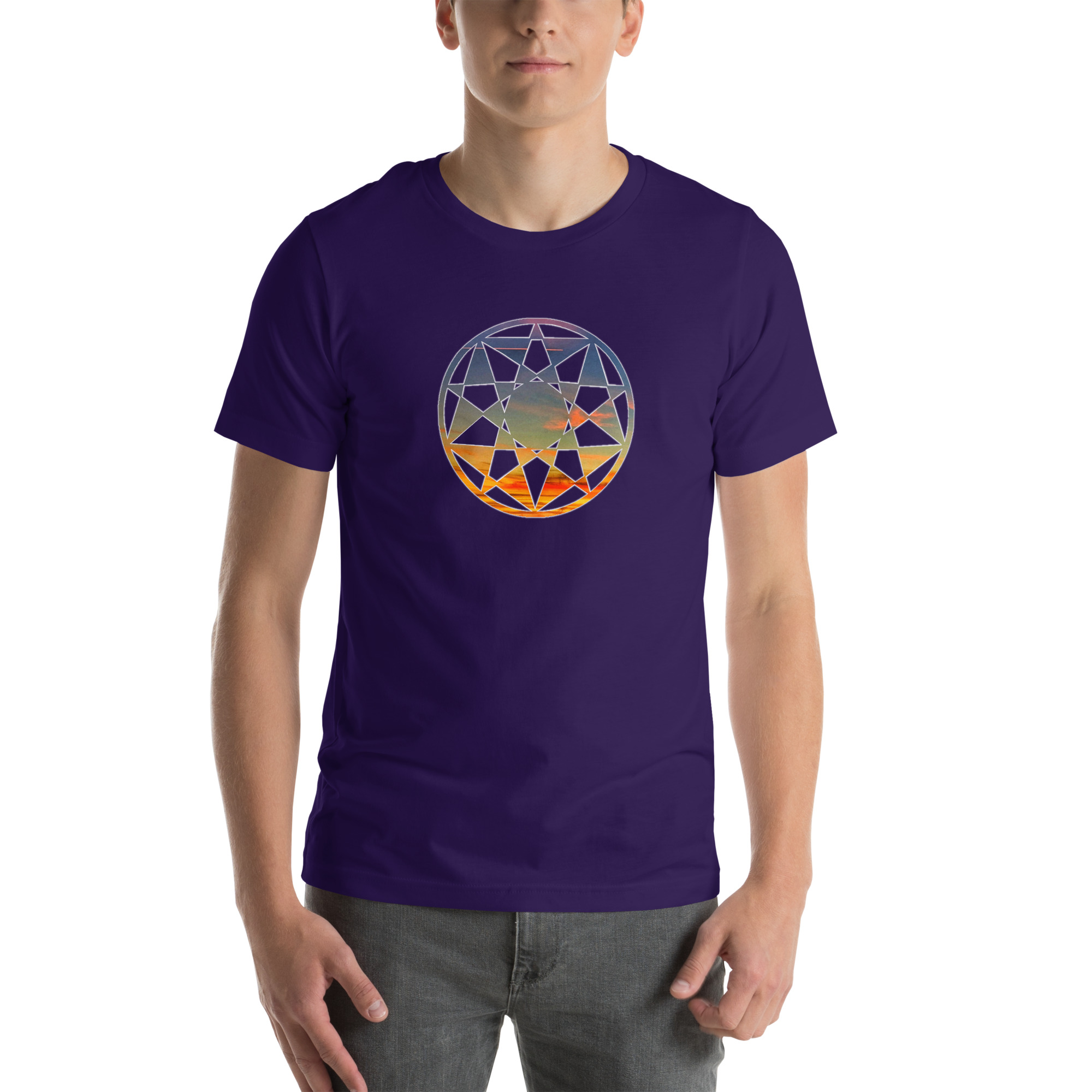 Crop Circle 70421 Sunset Fusion Unisex T-shirt - Image 5
